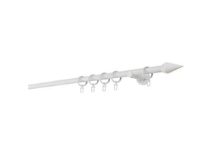 4066866110662 - Ondeco - Gardinenstange auf Maß 20mm Kegel 1-lauf Vorhangstange Wandträger 65cm Stilgarnitur mit Ringen für Vorhänge - Weiß - 220cm 4066866110662 - Ondeco - Gardinenstange auf Maß 20mm Kegel 1-lauf Vorhangstange Wandträger 65cm Stilgarnitur mit Ringen für Vorhänge - Weiß - 220cm