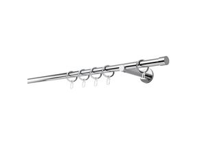 4066866113465 - Gardinenstange MYDECO 20mm Cap Wandträger 12 cm Gardinenstangen Gr L 230 cm 1 läufig grau (chromfarben) Gardinenstangen Wandmontage 4066866113465 - Gardinenstange MYDECO 20mm Cap Wandträger 12 cm Gardinenstangen Gr L 230 cm 1 läufig grau (chromfarben) Gardinenstangen Wandmontage