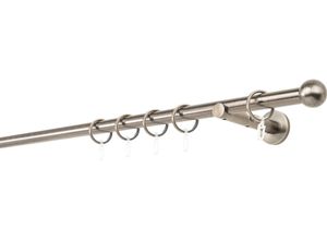 4066866115278 - Gardinenstange MYDECO 20mm Ball Wandträger 12 cm Gardinenstangen Gr L 180 cm 1 läufig braun (bronzefarben) Gardinenstangen Wandmontage