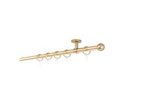 4066866159166 - 20mm1-läufigRohrDeckenträger classicEndstück ball Größe 360cm Farbvariante Messing-Matt