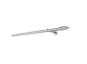 4066866180863 - Ondeco - Gardinenstange auf Maß Innenlauf 20mm Patrone 1-lauf Vorhangstange Wandträger 12cm Stilgarnitur Gleiter für Vorhänge - Edelstahl-Optik 4066866180863 - Ondeco - Gardinenstange auf Maß Innenlauf 20mm Patrone 1-lauf Vorhangstange Wandträger 12cm Stilgarnitur Gleiter für Vorhänge - Edelstahl-Optik