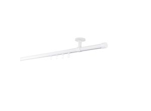 4066866190114 - Ondeco Gardinenstange auf Maß Innenlauf 20mm Cap 1-lauf Deckenträger 4cm mit Gleiter Farbe Weiß Größe 310cm 4066866190114 - Ondeco Gardinenstange auf Maß Innenlauf 20mm Cap 1-lauf Deckenträger 4cm mit Gleiter Farbe Weiß Größe 310cm