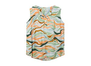 4066887171635 - Große Größen Blusentop mit V-Ausschnitt und Wellenmuster bunt Gr50