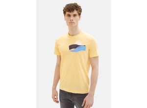 4066887509360 - T-Shirt Gestreiftes Kurzarmshirt mit Rundhalsausschnitt und Foto-Print