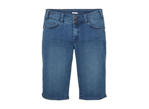 4066887805509 - Große Größen Caprijeans mit Used-Effekten blue Denim Gr44