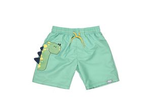 4066891056348 - - Badeshorts DINO 3D mit Windeleinsatz in apfelgrün Gr110 116