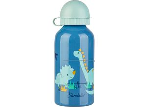 4066891243359 - Trinkflasche STERNTALER Dino Rexi Kinder Gr 400ml blau (mittelblau) Aluminium Trinkflaschen für Kinder