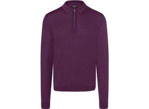 4066903227681 - MAERZ MUENCHEN Wollpullover Polokragen Rippbündchen für Herren lila 52