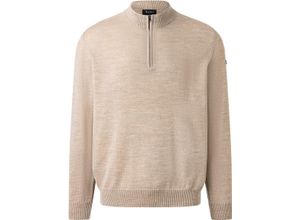 4066903228381 - MAERZ MUENCHEN Wollpullover Stehkragen Rippbündchen für Herren beige 48