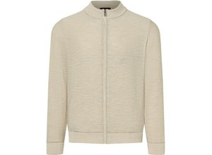 4066903315425 - MAERZ MUENCHEN Strickjacke Leinen-Anteil Struktur-Musterung für Herren beige 54