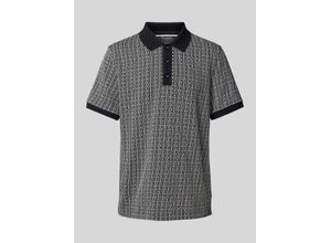 4066903318563 - Regular Fit Poloshirt mit Allover-Muster