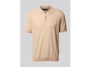 4066903618267 - Regular Fit Poloshirt aus Baumwoll-Leinen-Mix