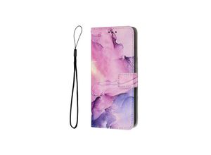 4066914393986 - Hülle für Apple iPhone 15 Pro Max Handy Schutz Case Cover Klapp Tasche Marmor