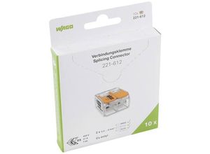 4066966001921 - 221-612 221 Verbindungsklemme flexibel 05-6 mm² starr 05-6 mm² Polzahl (num) 2 10 St Transparent Orange