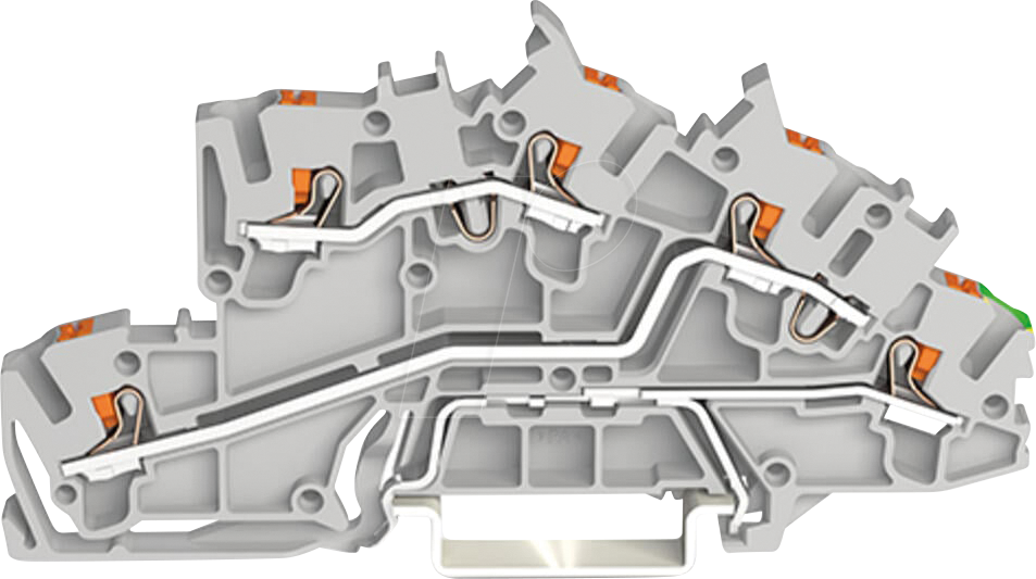 4066966121940 - WAGO 2203-7645 Installationsetagen- klemmeL L PEErdgeschoss grün-gelbgrau