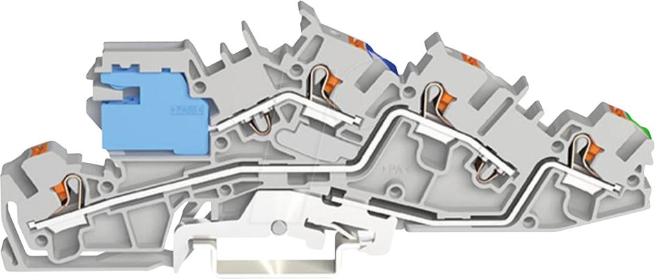 4066966165203 - WAGO 2205-7641 Installationsetagen- klemmemit N-TrennschlittenNT L PEgrau