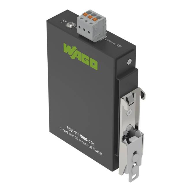 4066966216288 - WAGO 852-111 000-001 Industrial-ECO- Switch5 Ports 100Base-TXschwarz