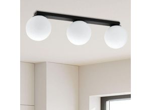 4066989000987 - Famlights - Deckenleuchte Keno in Weiß und Schwarz E27 3-flammig eckig - white