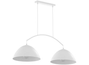 4066989001120 - Pendelleuchte Lean in Weiß E27 2-flammig - white - Famlights