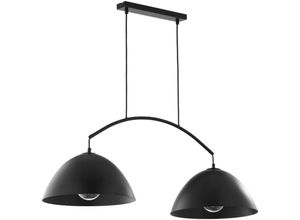 4066989001137 - Pendelleuchte Lean in Schwarz E27 2-flammig - black - Famlights