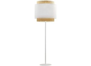 4066989001625 - Famlights - Stehleuchte Kate in Weiß und Braun E27 - white