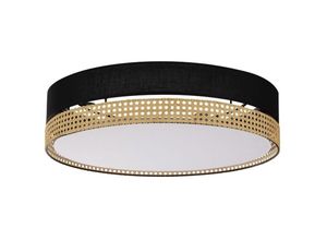 4066989001748 - Famlights - Deckenleuchte Jay in Schwarz und Braun E27 4-flammig 600mm - black