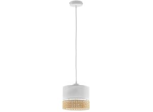 4066989001779 - Pendelleuchte Jay in Weiß und Braun E27 200mm - white - Famlights