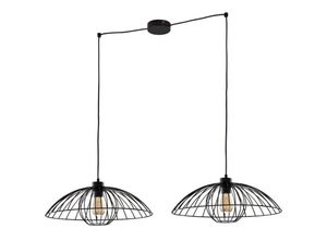 4066989002134 - Famlights - Pendelleuchte Jackson in Schwarz E27 2-flammig - black