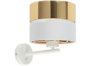 4066989013871 - Wandleuchte Franz in Weiß und Gold E27 - white - Famlights