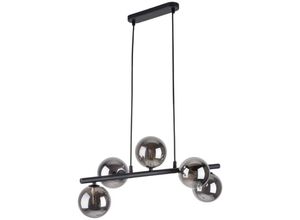 4066989014243 - Pendelleuchte Matthias in Schwarz G9 5-flammig - black - Famlights