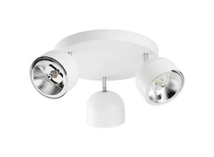 4066989014557 - Deckenleuchte Lena in Weiß GU10 3-flammig - white - Famlights