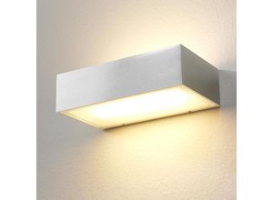 4066989021913 - Led Wandleuchte Eindhoven Aluminium in Silber 2x 720lm 182 mm - Aluminium - Famlights