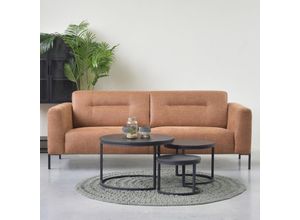 4066989022651 - Couchtisch Samoa in Schwarz aus Mangoholz 3er-Set 440x700mm - Schwarz - Ringo-living