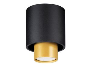 4066989023399 - Famlights - Deckenaufbauspot Neele in Schwarz und Gold GU10 - black