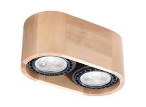 4066989024495 - Famlights - Deckenleuchte Barney in Natur-hell GU10 2-flammig - brown