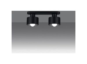 4066989025713 - Famlights - Deckenleuchte Sheila in Schwarz E27 2-flammig - black