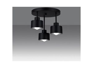 4066989025720 - Famlights - Deckenleuchte Sheila in Schwarz E27 3-flammig - black