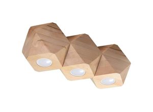 4066989026123 - Famlights - Deckenleuchte Waiola in Natur-hell GU10 3-flammig - brown