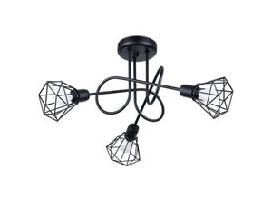 4066989029025 - Famlights - Pendelleuchte Arlene in Schwarz E14 3-flammig - black