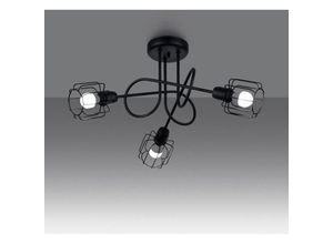 4066989029124 - Famlights - Pendelleuchte Benitio in Schwarz E14 3-flammig - black