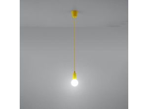 4066989029223 - Pendelleuchte Dani in Gelb E27 1-flammig - yellow - Famlights