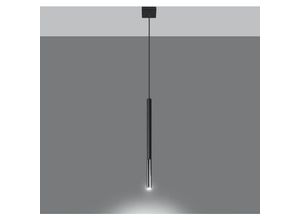 4066989029919 - Pendelleuchte Maleen in Schwarz und Chrom G9 1-flammig - black - Famlights