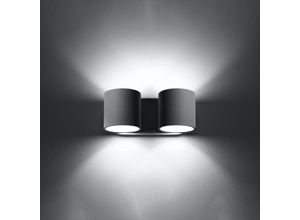 4066989031554 - Famlights - Wandleuchte Oke in Grau G9 2-flammig - grey