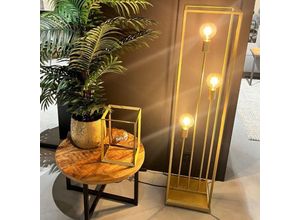 4066989032896 - Stehleuchte Liva in Gold aus Metall E27 3-flammig - yellow - Famlights