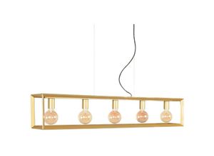 4066989032926 - Pendelleuchte Liva in Gold aus Metall E27 5-flammig - yellow - Famlights