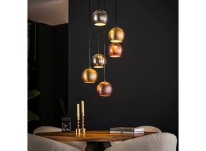 4066989036870 - Pendelleuchte Edoardo in Mehrfarbig E27 6-flammig - multicolour - Famlights