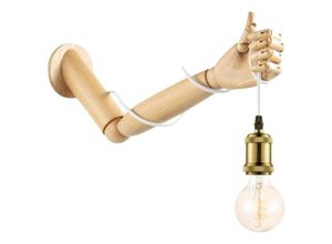 4066989039468 - Just Light Wandleuchte Hold it Arm in Natur Fassung in Gold E27 - Messing   Gold