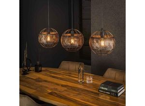 4066989040051 - Pendelleuchte Erin in Braun-antik E27 3-flammig - brown