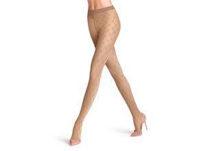 4067112134906 - FALKE Strumpfhose modischen Musterung für Damen beige S