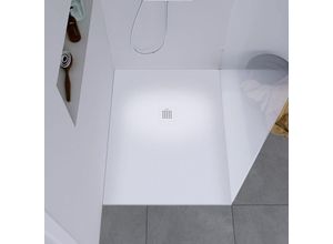 4067116004601 - DuraBayas Duschwanne aus Mineralguss 100 cm – Weiß matt 80cm - Duravit